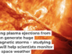 Coronal mass ejections erupt from the Sun, as shown in this illustration of one from 2012. NASA/GSFC/SDO